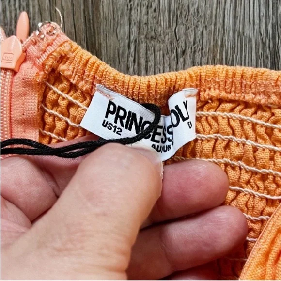 Princess Polly Falling For You Mini Dress Orange - Picture 8 of 9